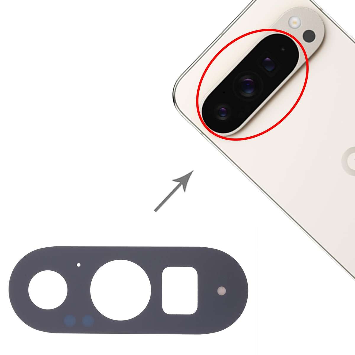 For Google Pixel 9 Pro XL 10pcs Back Camera Lens