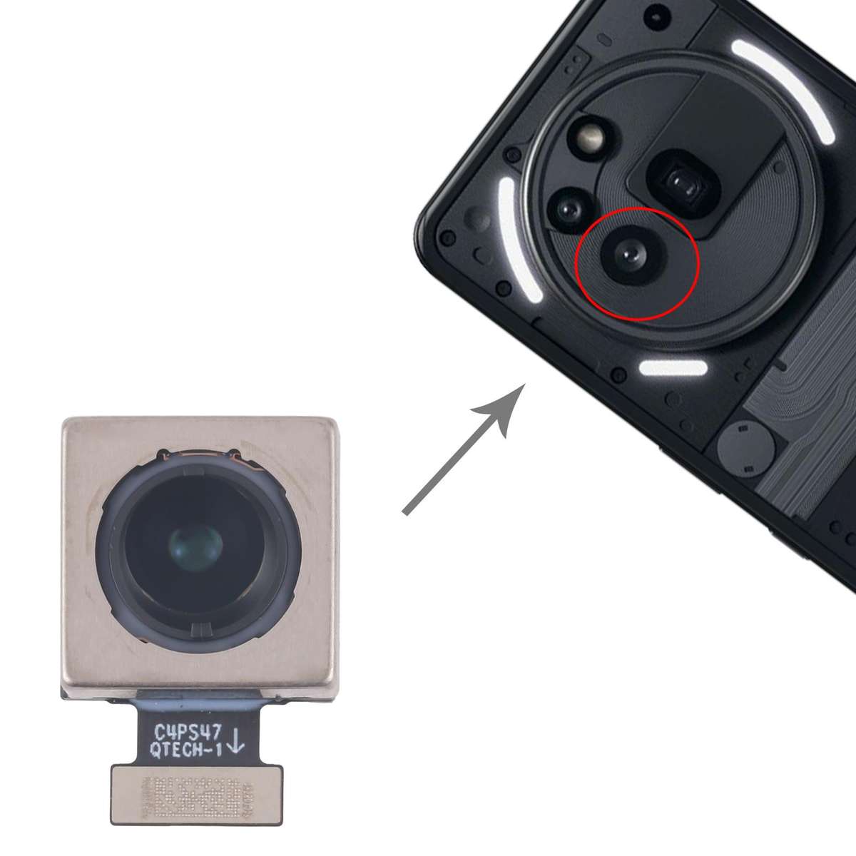 For Nothing Phone 3a Pro A059P Back Facing Camera