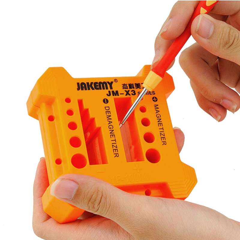 JAKEMY JM-X2 Magnetizer/Demagnetizer with Screwdriver Holes, Size: Medium