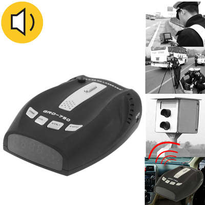 GRD-750 Digital Radar Laser Detector, Built-in Loud Speaker(Black)