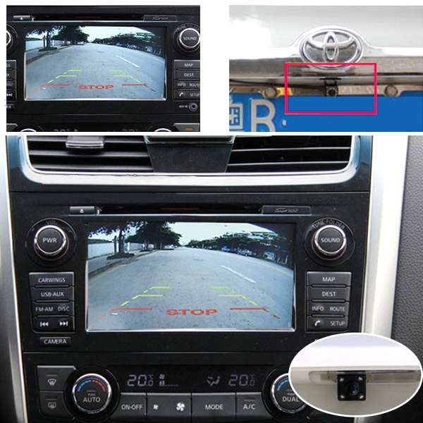 E400 Waterproof 2 LED Color CMOS/CCD Auto Car Rear View Camera for Security Backup Parking