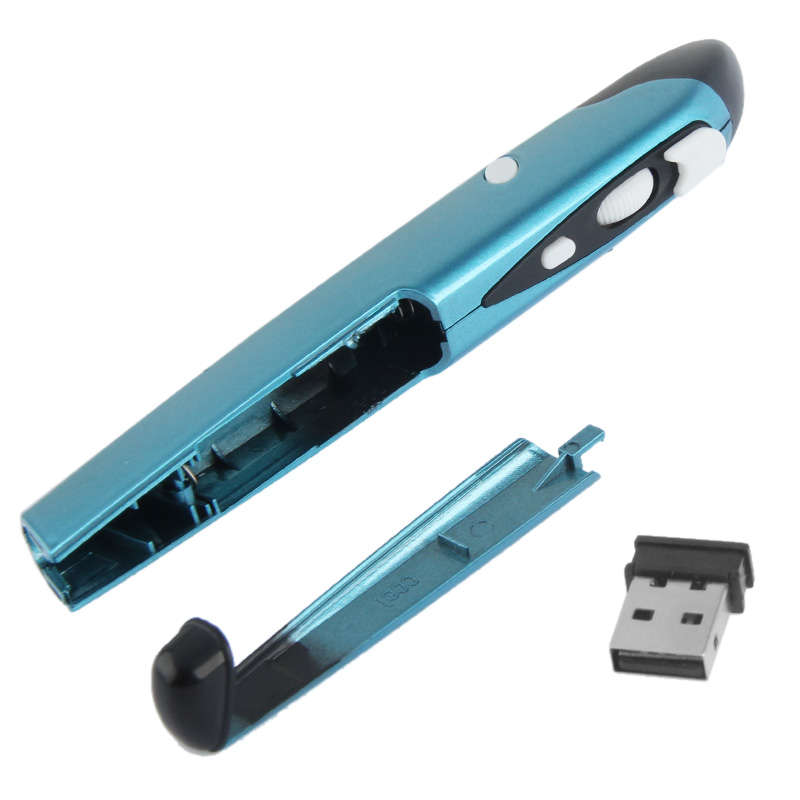 2.4GHz 500 / 1000DPI Wireless Pen Mouse with USB Mini Receiver, Transmission Distance: 10m(Grey)