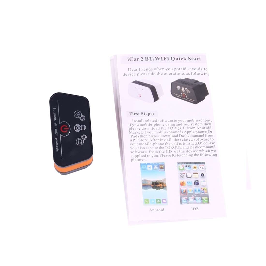 High Quality Super Mini Vgate iCar2 ELM327 OBDII WiFi Car Scanner Tool, Support Android & iOS(Black+