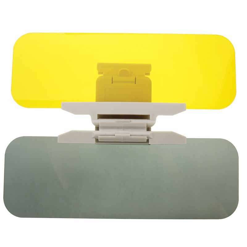 2 in 1 HD Car Anti-Glare Dazzling Goggle Day Night Vision Driving Mirror Sun Visors