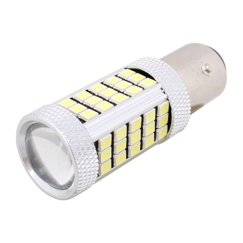 2 PCS 1157/BAY15D 12.6W 630LM 6500K White Light 2835 SMD 66 LED Car Brake / Steering Light, DC1