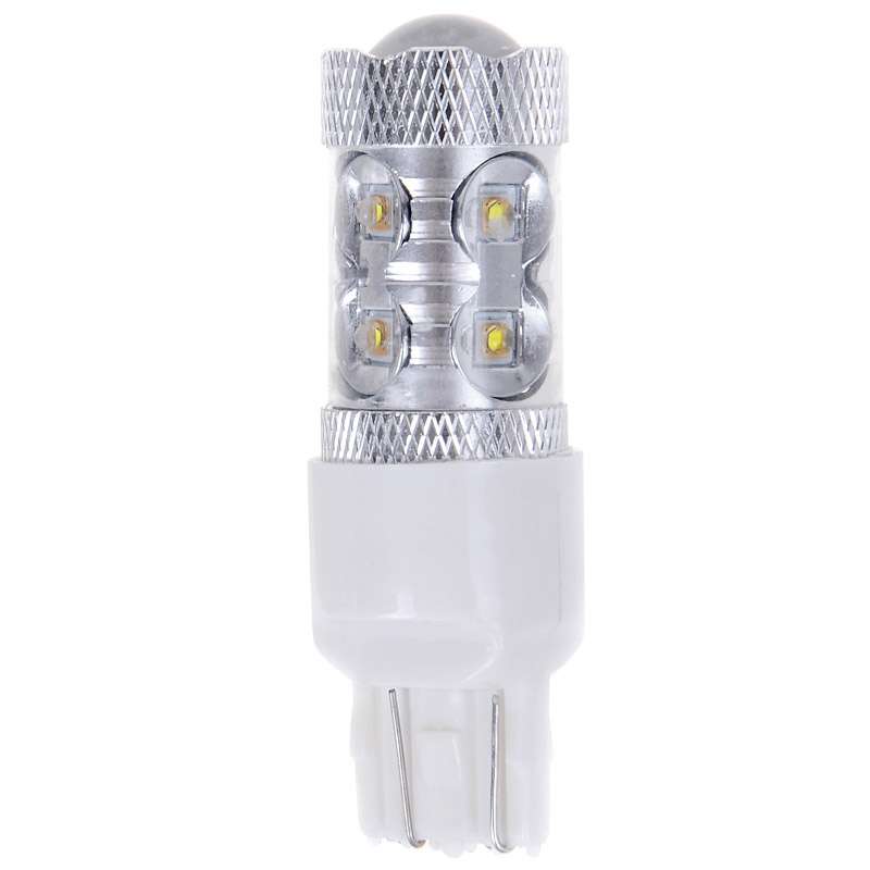 2 PCS 7443 650 Lumen 50W 10-3535-LEDs 6500K White Light Brake Light, DC 12-24V