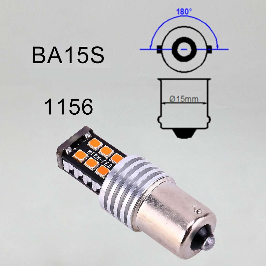2 PCS 1156 3W LED 300LM SMD 2835 Car Rear Turn light / Backup Light for Vehicles, DC 12V(White Light