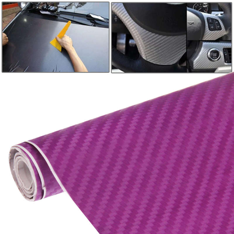 Car Decorative 3D Carbon Fiber PVC Sticker, Size: 127cm x 50cm(Dark Blue)
