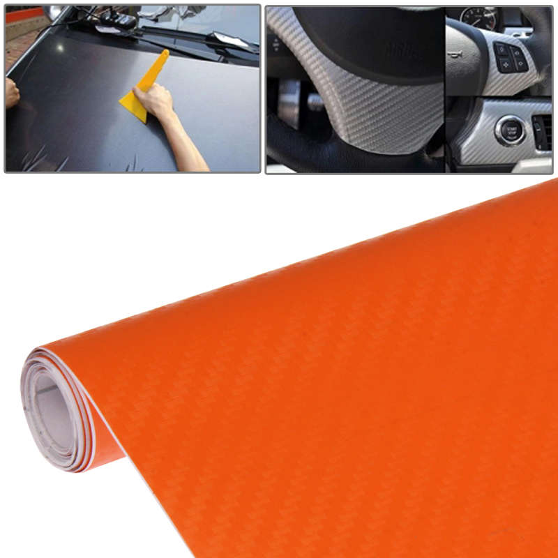 Car Decorative 3D Carbon Fiber PVC Sticker, Size: 127cm x 50cm(Dark Blue)
