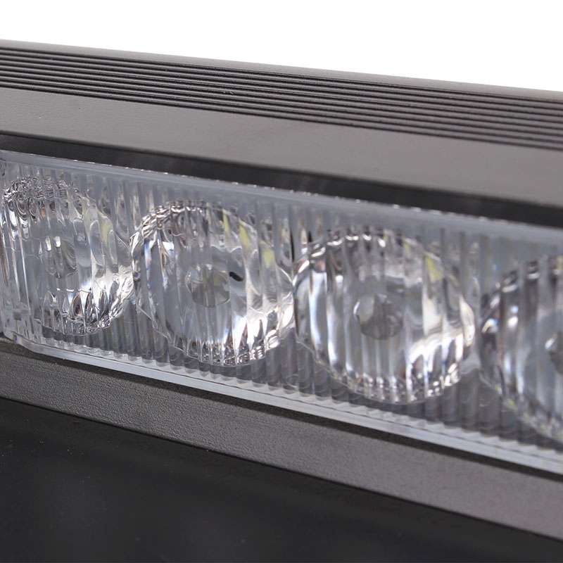 8W 800LM 8-LED White + Red Light 3-Modes Adjustable Angle Car Strobe Flash Dash Emergency Light Warn