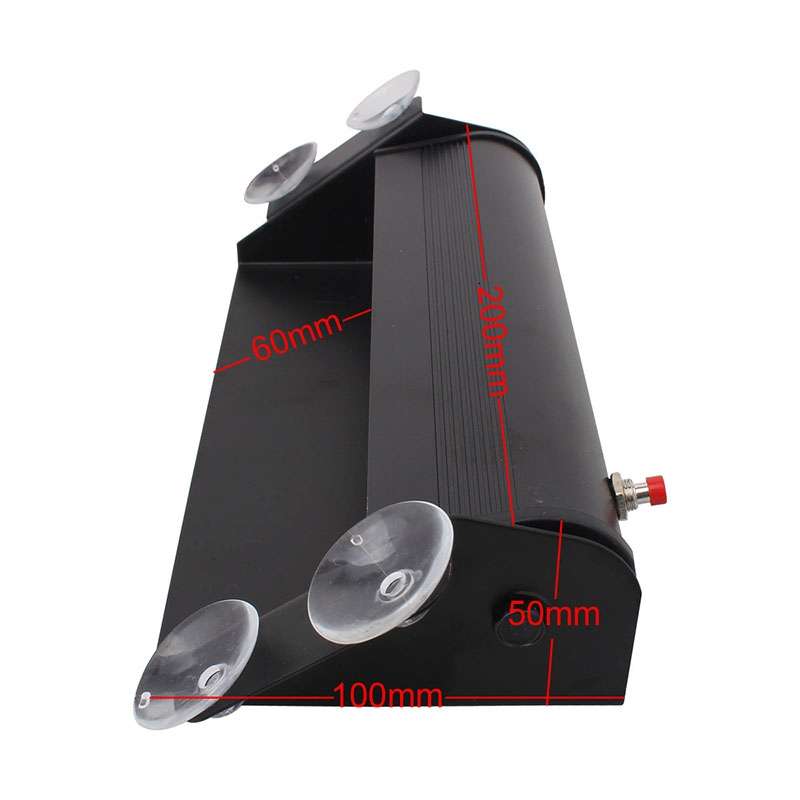 8W 800LM 8-LED White + Red Light 3-Modes Adjustable Angle Car Strobe Flash Dash Emergency Light Warn