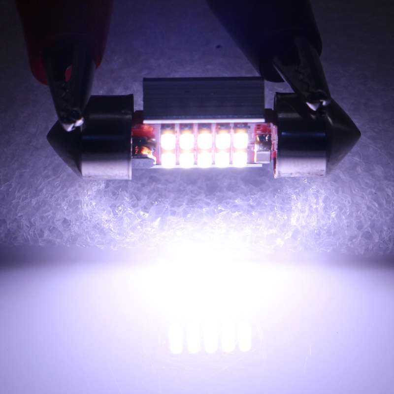 2 PCS 31mm 3W 180LM White Light 10 LED SMD 4014 CANBUS License Plate Reading Lights Car Light Bulb