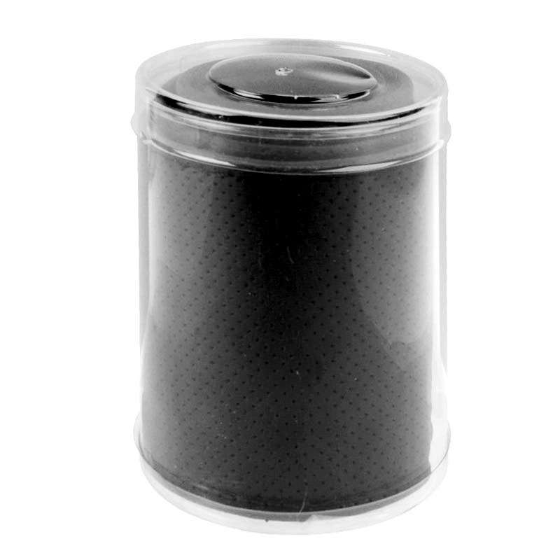 Leather Steering Wheel Cover With Needle and Thread, Size: 54x10.5cm (Black)