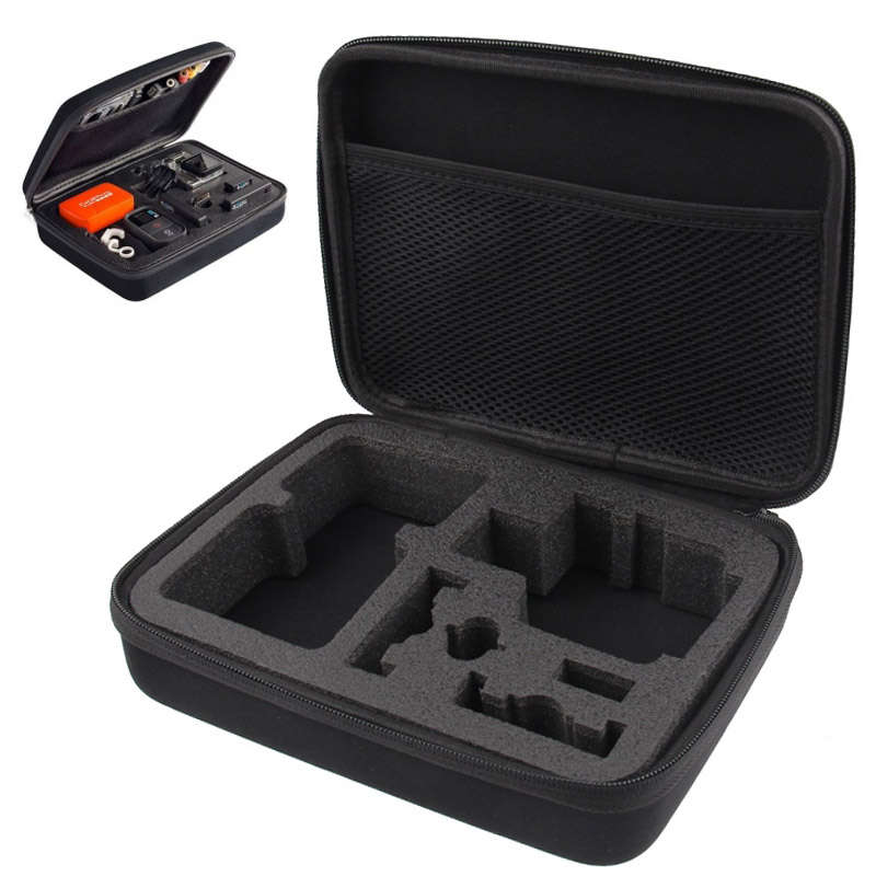 Shockproof Waterproof EVA Portable Case for GoPro, Insta360, DJI and Other Action Came ... (Black)