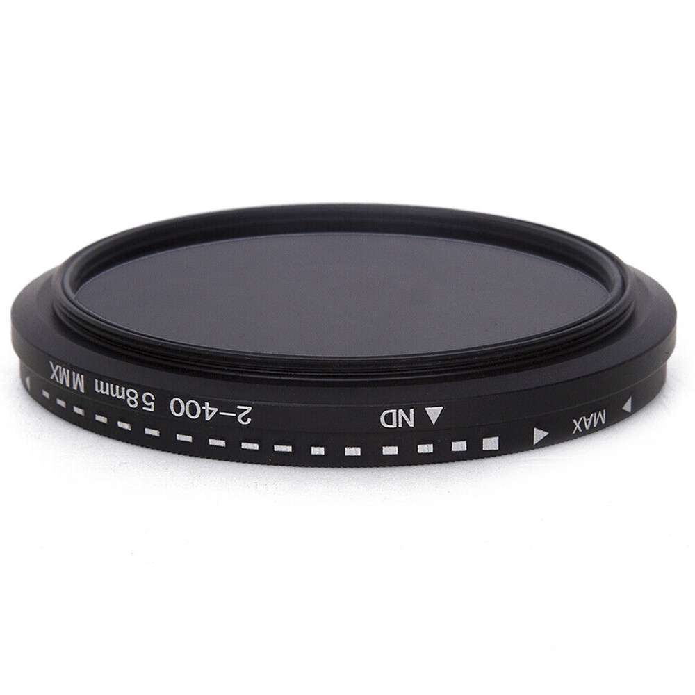 58mm ND Fader Neutral Density Adjustable Variable Filter ND 2 to ND 400 Filter(Black)