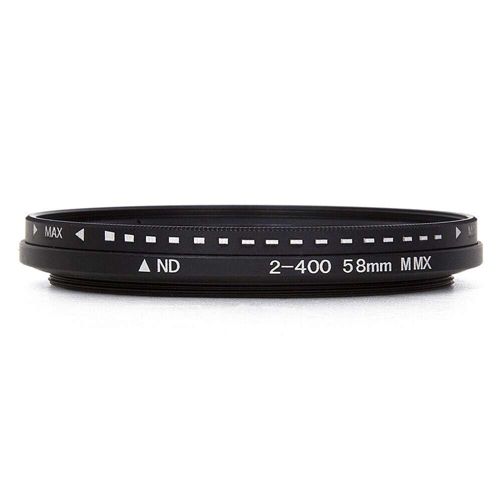58mm ND Fader Neutral Density Adjustable Variable Filter ND 2 to ND 400 Filter(Black)