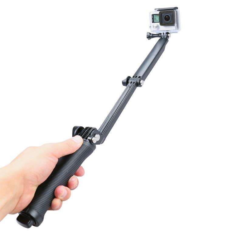 3-Way Multi Function Extendable Monopod Tripod Folding Rotating Arm Camera Handle for GoPro, Insta
