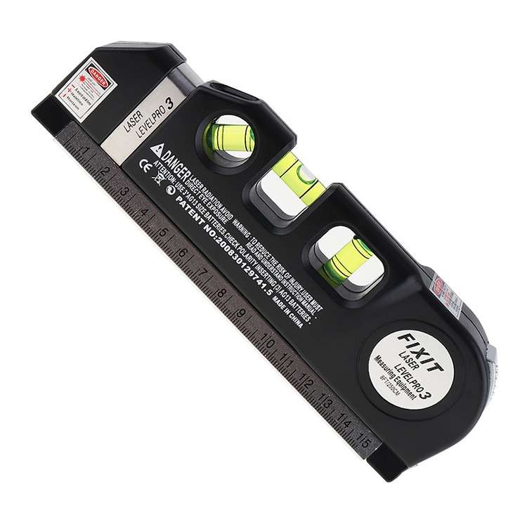 Laser Level with Tape Measure Pro 3 (250cm), LV-03(Black)