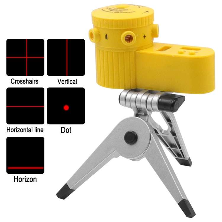 LV-06 8-Function Laser Level Leveler with Tripod(Yellow)
