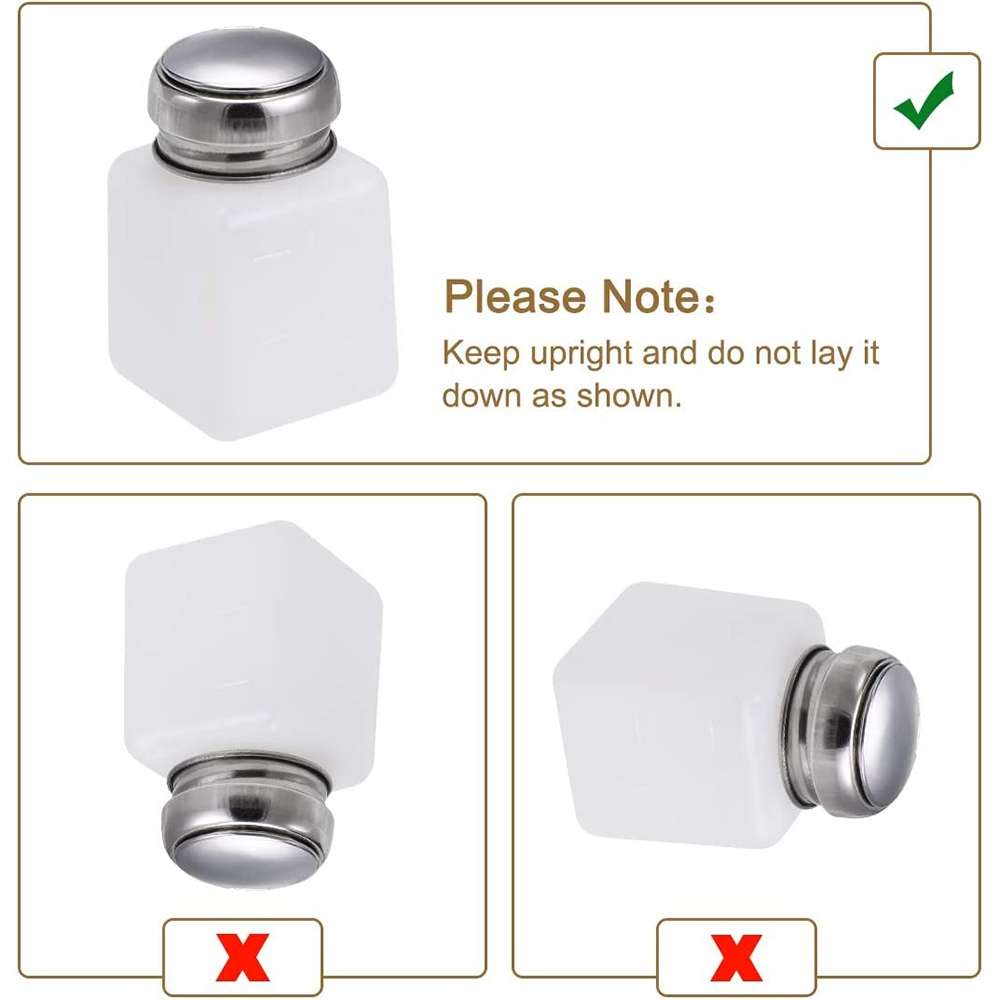 100ml Push Down Alcohol and Liquid Container Bottle(White)