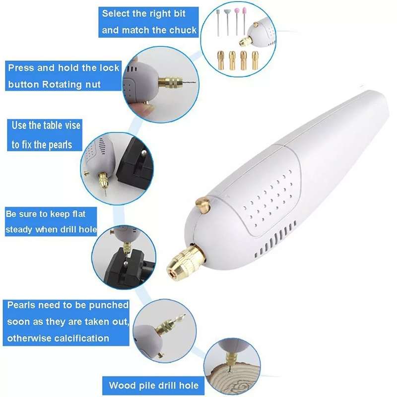 Multi-function Super Mini Electric Drill Set(Red)