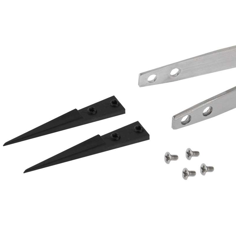 9 in 1 Replaceable Anti-Static Tweezers with Cross Screwdriver