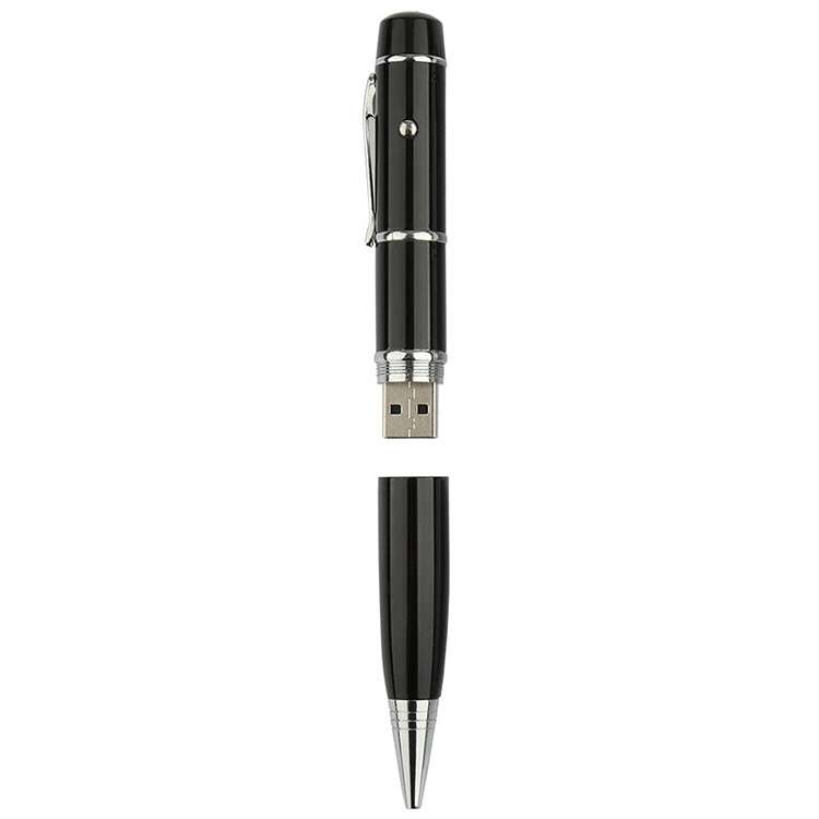 3 in 1 Laser Pen Style USB Flash Disk, 4GB (Black)(Black)