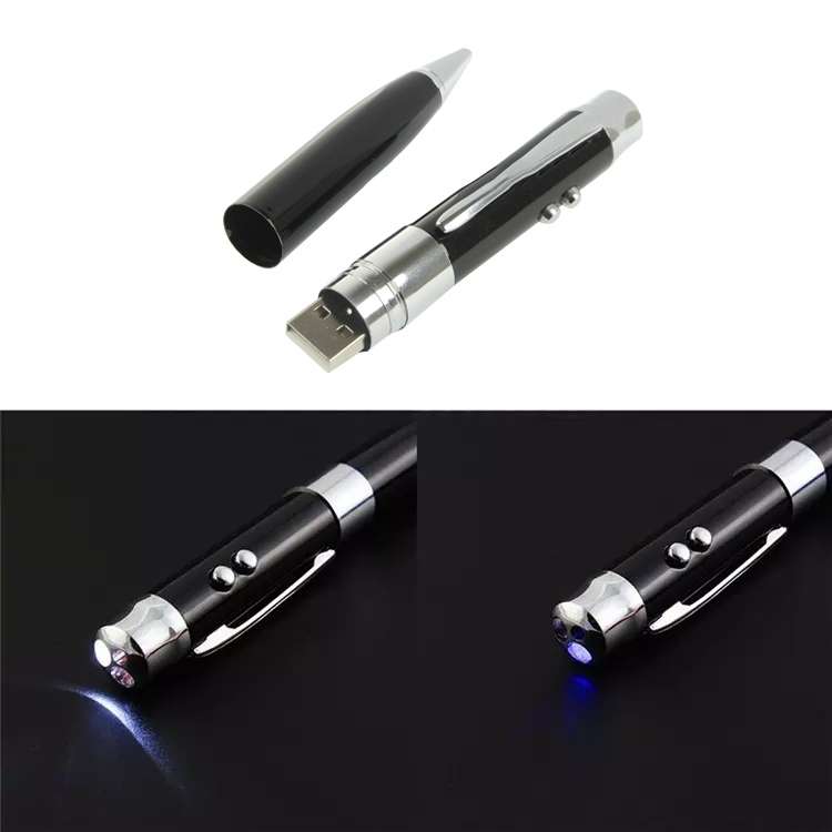 3 in 1 Laser Pen Style USB Flash Disk, Silver (8GB)