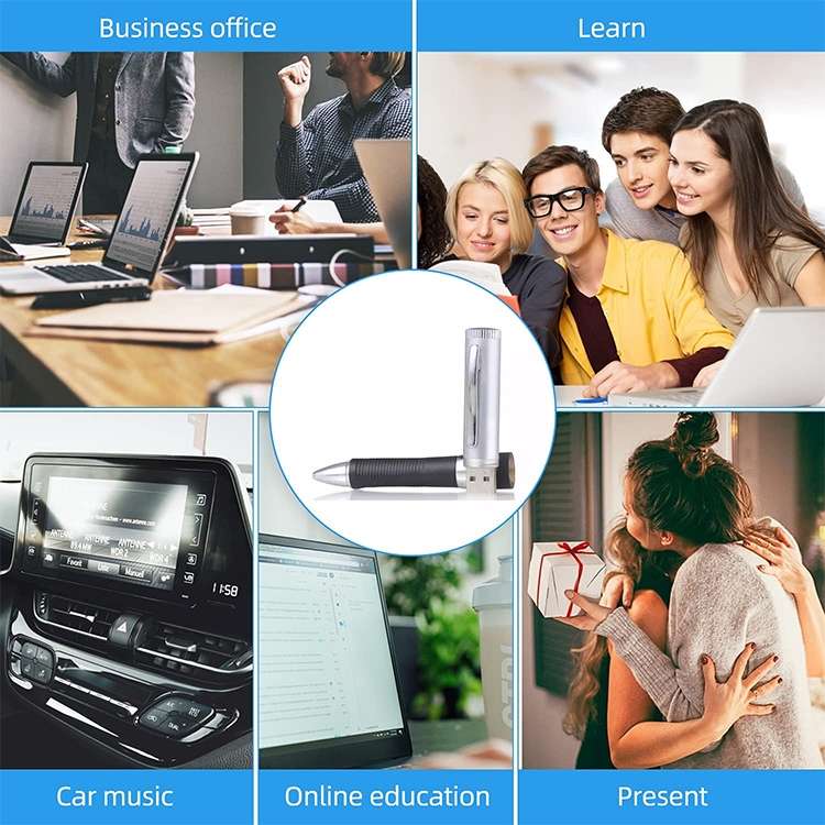 2 in 1 Pen Style USB Flash Disk, Black (2GB)