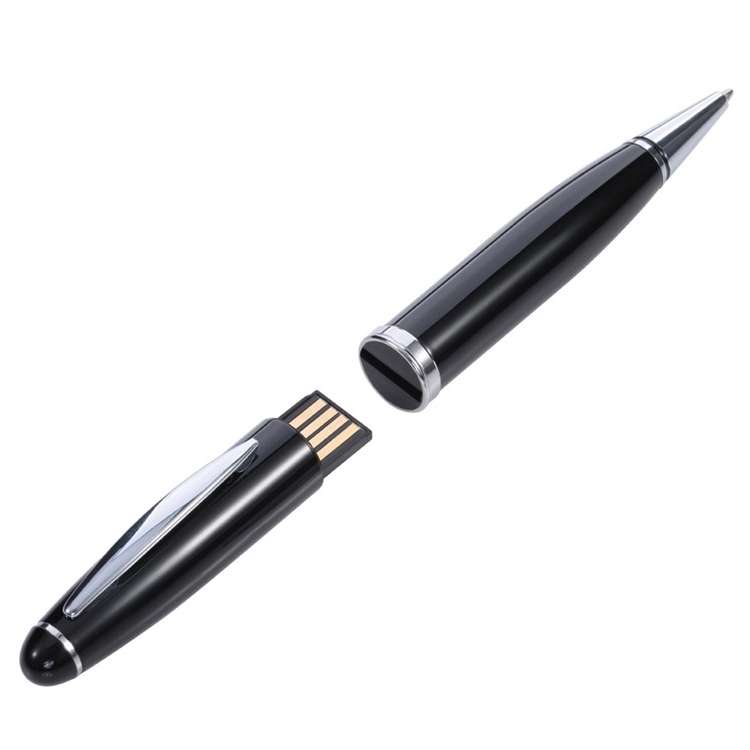 2 in 1 Pen Style USB Flash Disk, Black (4GB)