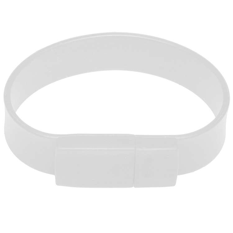4GB Silicon Bracelets USB 2.0 Flash Disk(White)