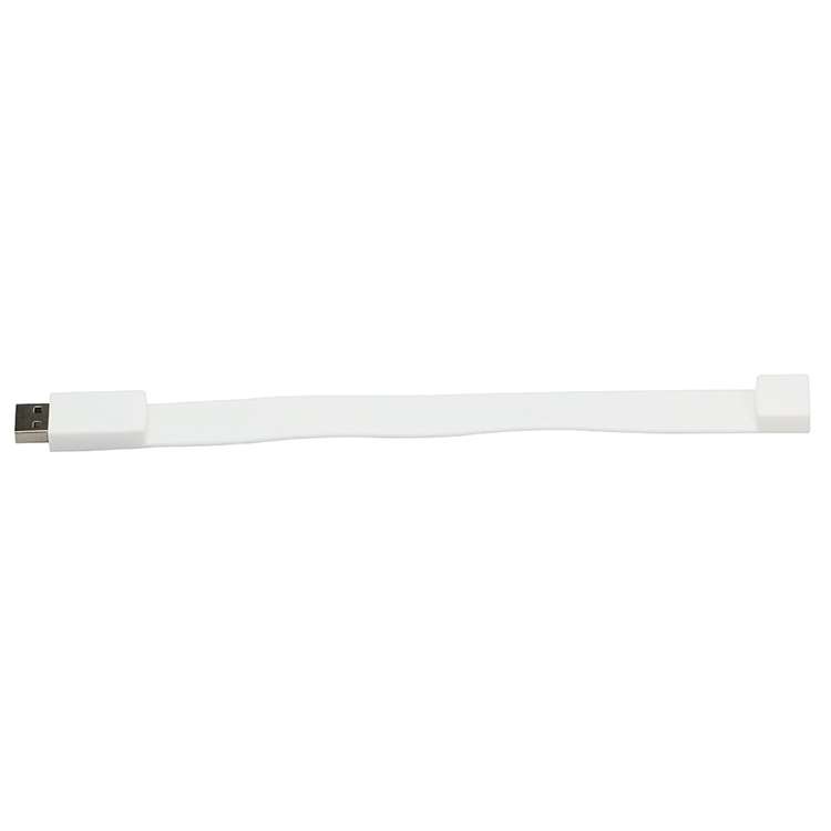 8GB Silicon Bracelets USB 2.0 Flash Disk(White)