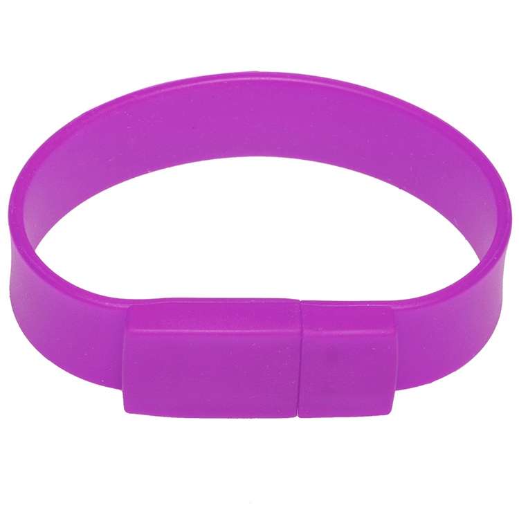 4GB Silicon Bracelets USB 2.0 Flash Disk(Purple)