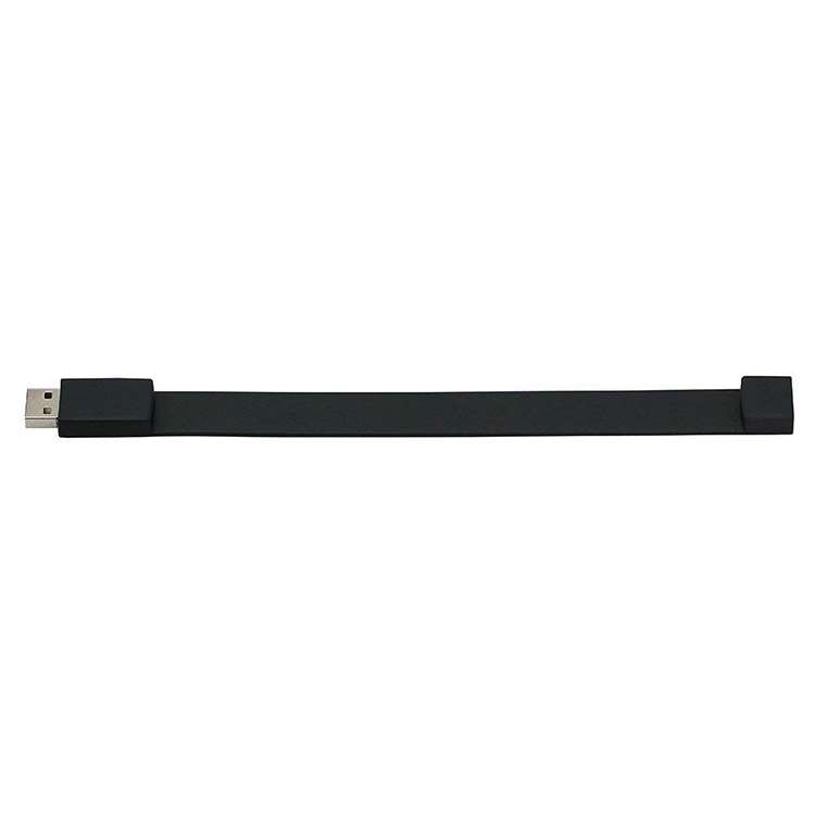 2GB Silicon Bracelets USB 2.0 Flash Disk(Black)