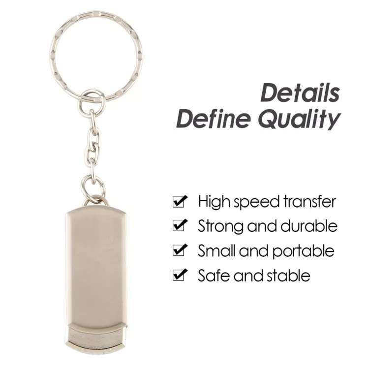 Metal Series Mini USB 2.0 Flash Disk with Keychain (8GB)