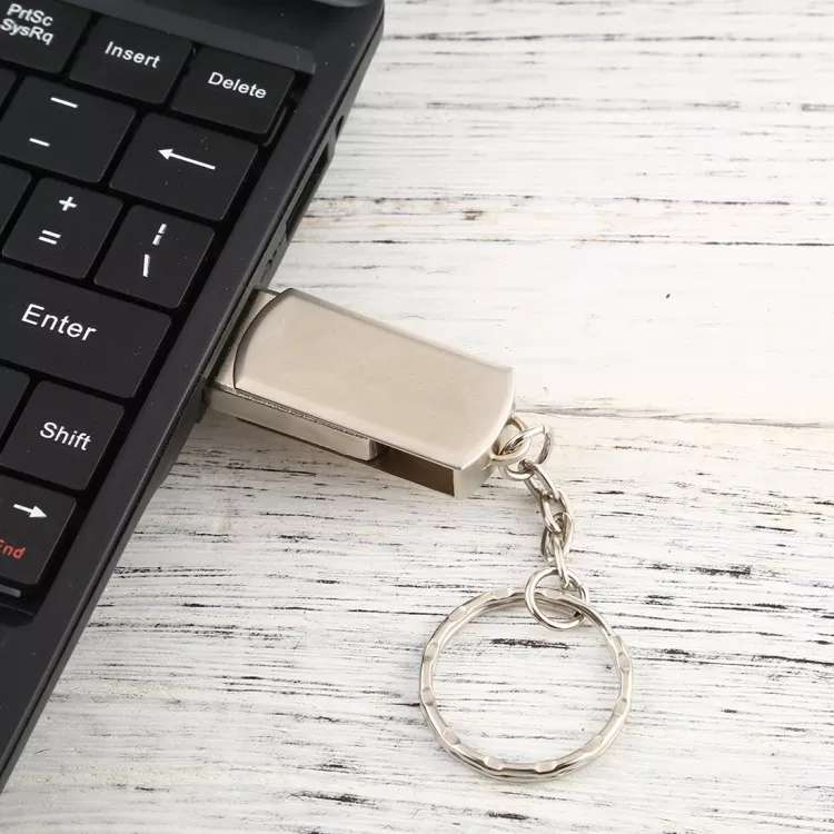 Metal Series Mini USB 2.0 Flash Disk with Keychain (8GB)