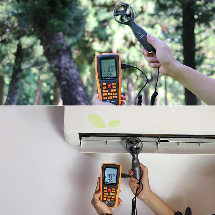 BENETECH GM8902 2.6 Inch LCD Screen Digital Wind Speed Meter Anemometer(Yellow)
