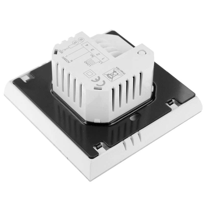 Electric Floor Heating System LCD Display Programmable Room Thermostat(Black)