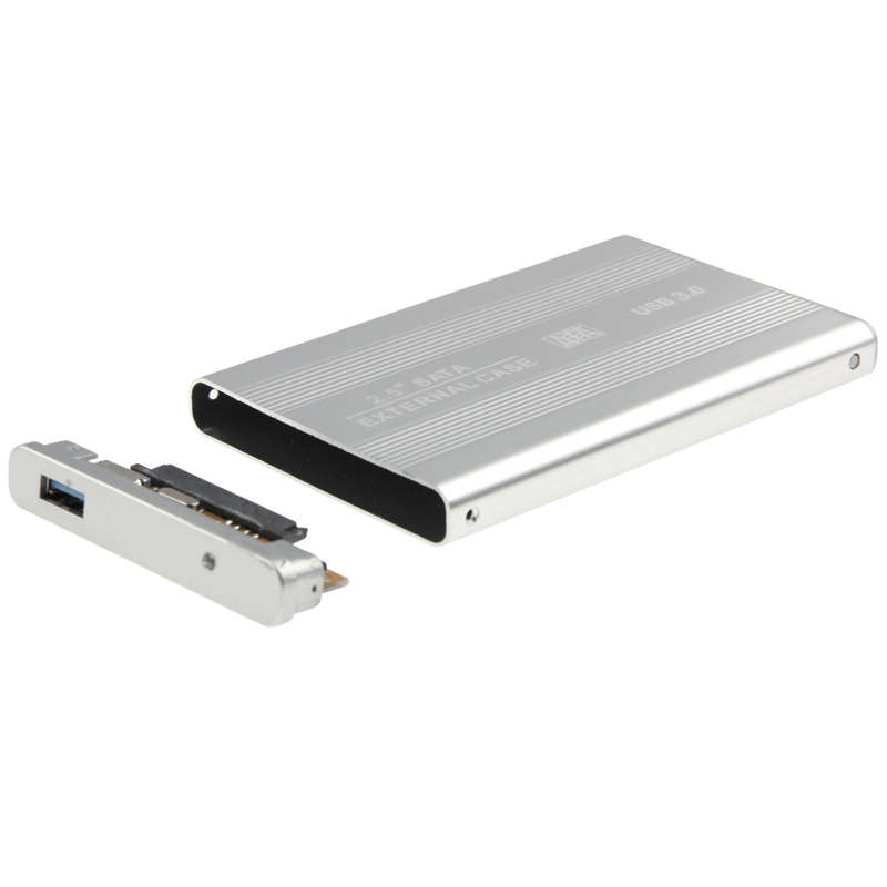 High Speed 2.5 inch HDD SATA External Case, Support USB 3.0(Silver)