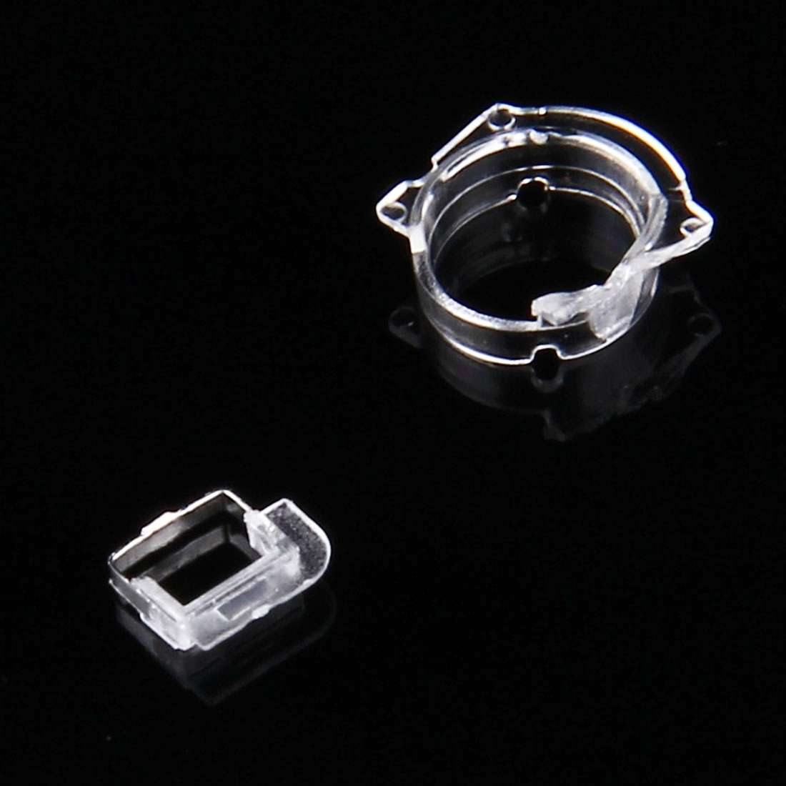 100 PCS Transparent Plastic Camera Lens Frame for iPhone 5 & 5S & 5C(Transparent)