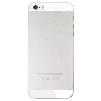 OEM Version Back Cover Top & Bottom Glass Lens for iPhone 5(White)