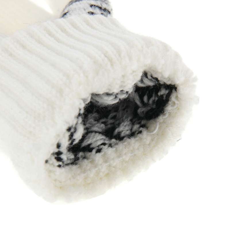 Woven Double Deer Pattern Three Finger Touch Screen Touch Gloves