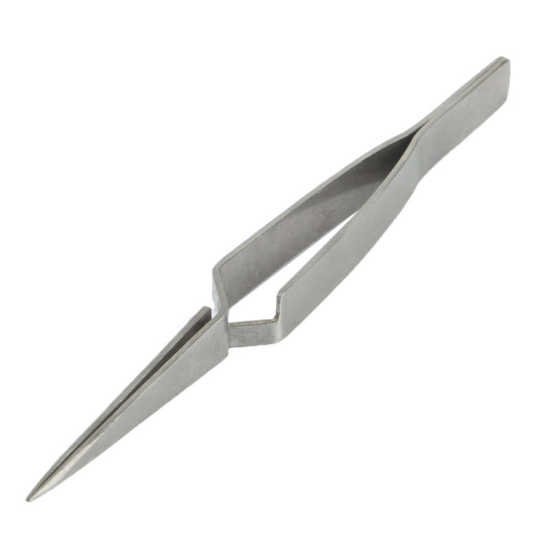 High-precision Electronic Stainless Steel Elbow & Straight Tweezers, include 5 kind o ... (Silver)