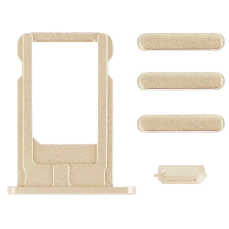 Card Tray & Volume Control Key & Screen Lock Key & Mute Switch Vibrator Key Kit for iPhone 6 (Pla...