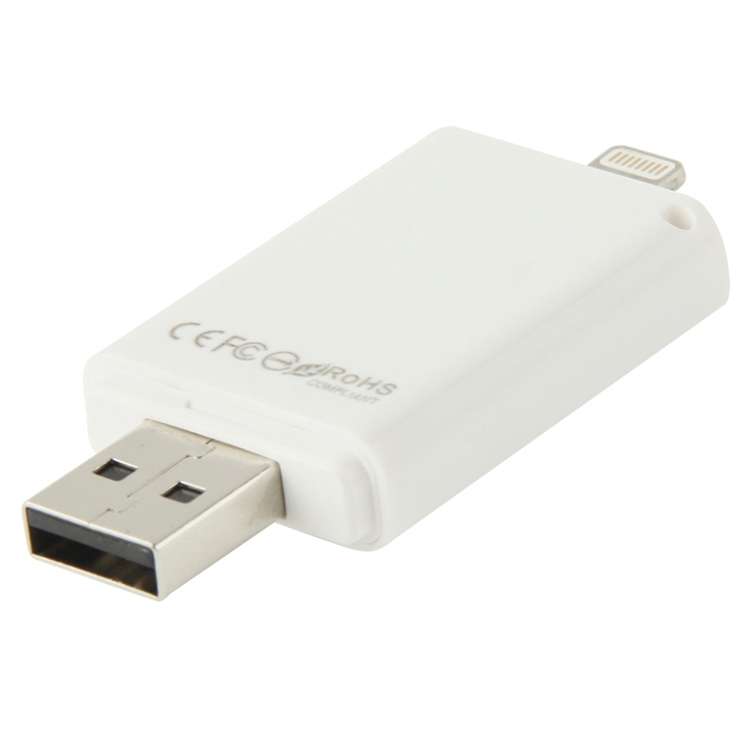 32GB i-Flash Driver HD U Disk USB Drive Memory Stick for iPhone / iPad / iPod touch(White)