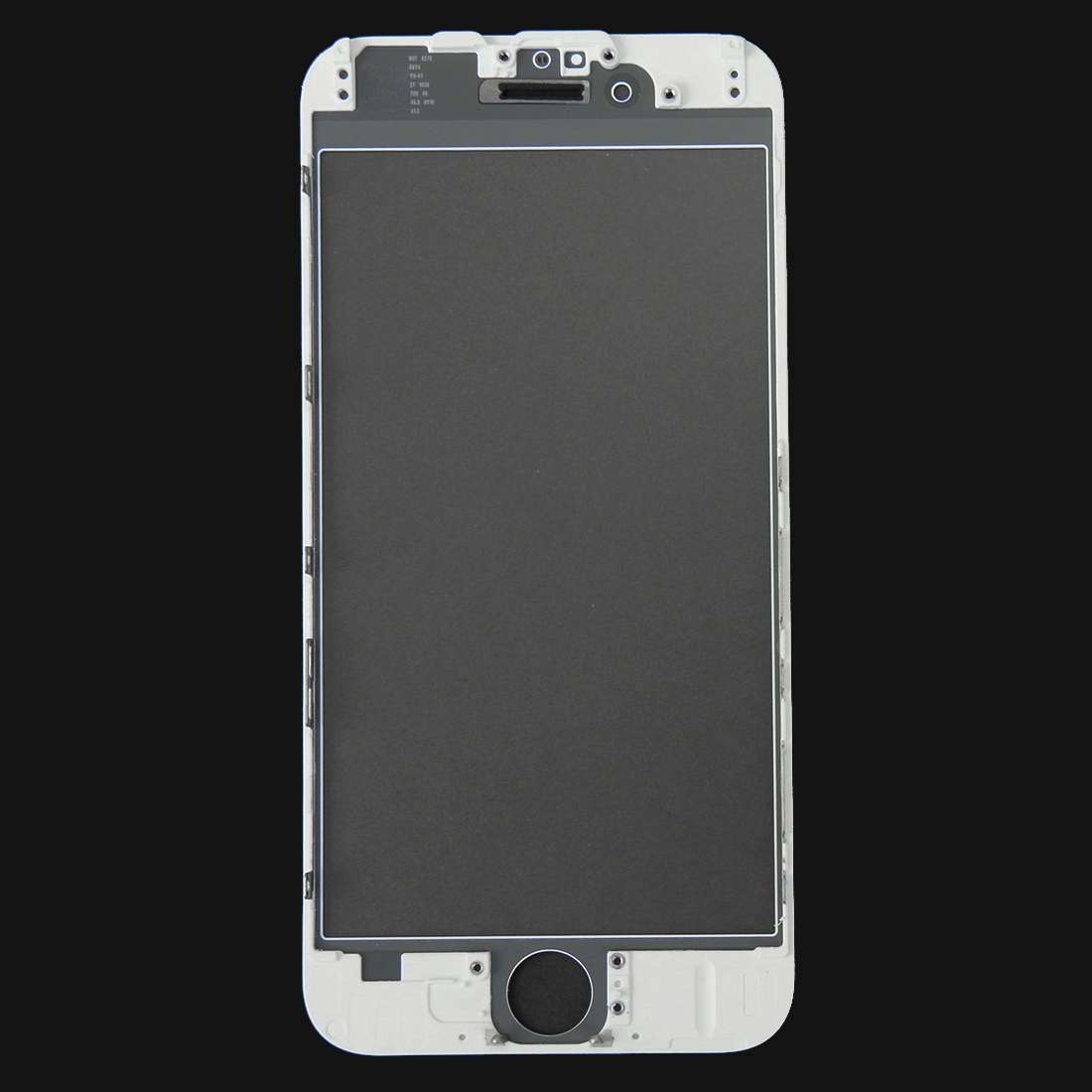 2 in 1 for iPhone 6 (Front Screen Outer Glass Lens + Frame)(Black)