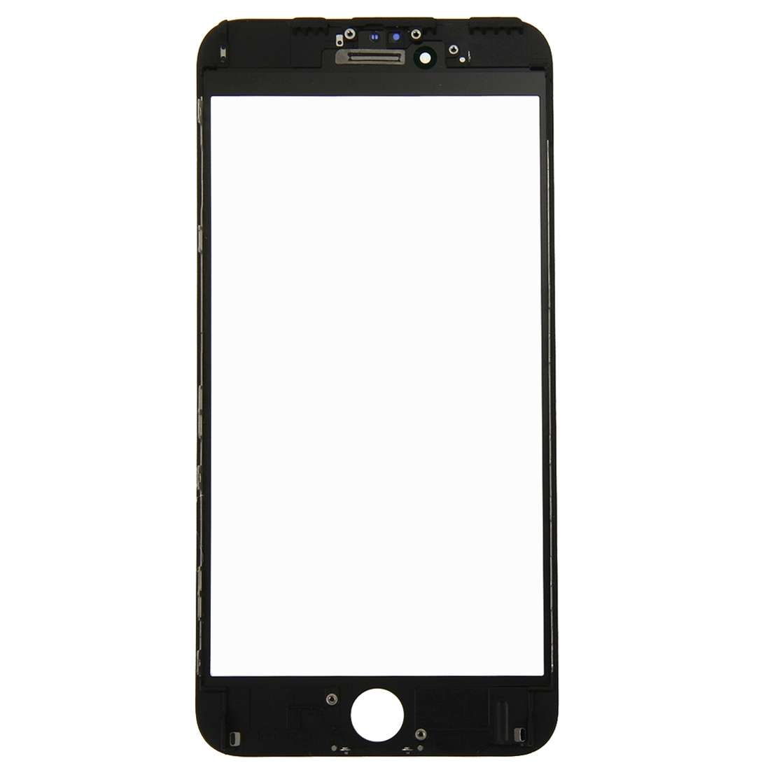 Front Screen Outer Glass Lens with Front LCD Screen Bezel Frame for iPhone 6s Plus(Black)