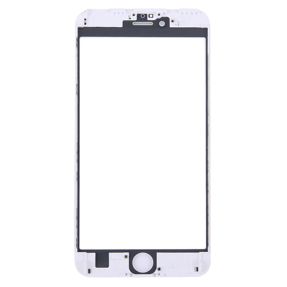 Front Screen Outer Glass Lens with Front LCD Screen Bezel Frame for iPhone 6s Plus(Black)