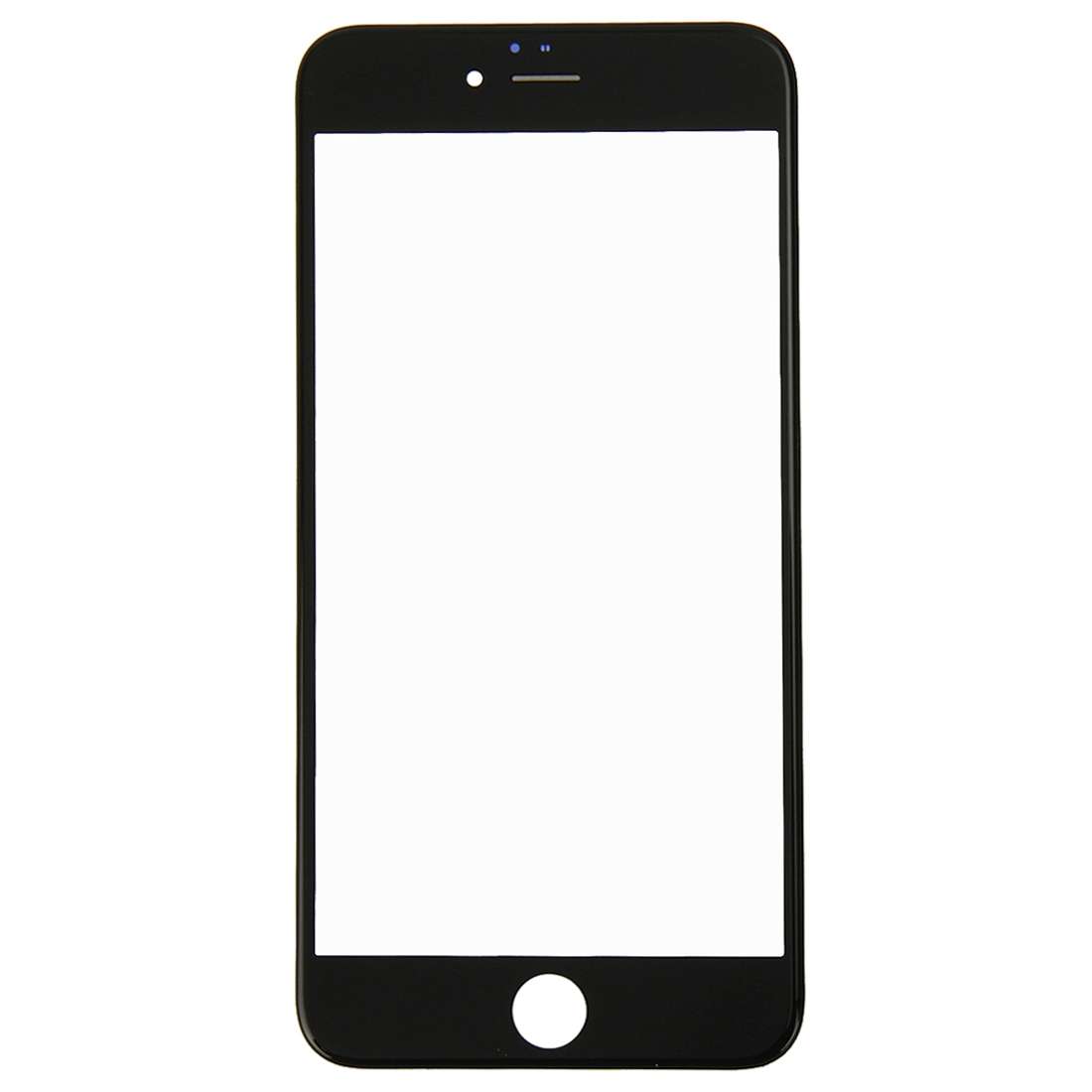 Front Screen Outer Glass Lens with Front LCD Screen Bezel Frame for iPhone 6 Plus(Black)