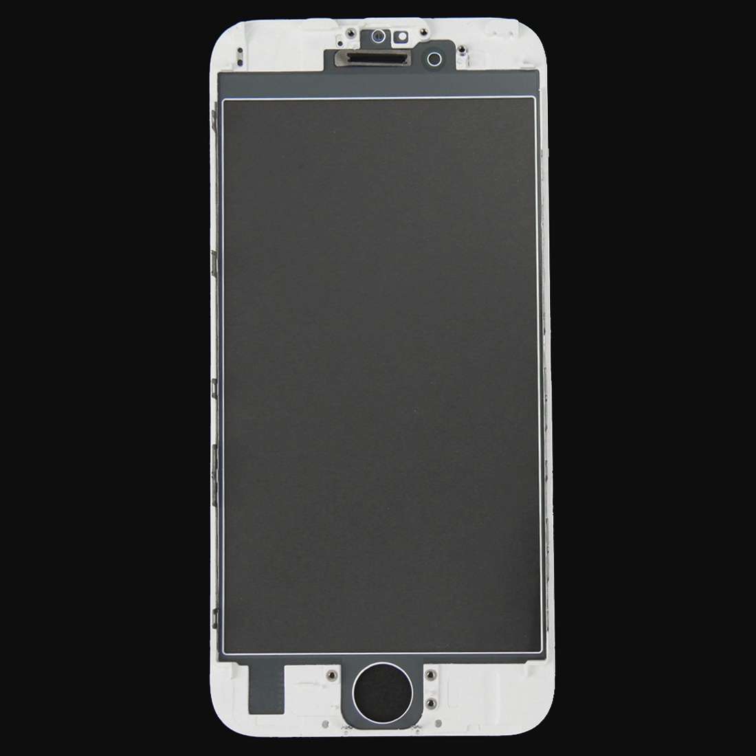 Front Screen Outer Glass Lens with Front LCD Screen Bezel Frame for iPhone 6s(Black)